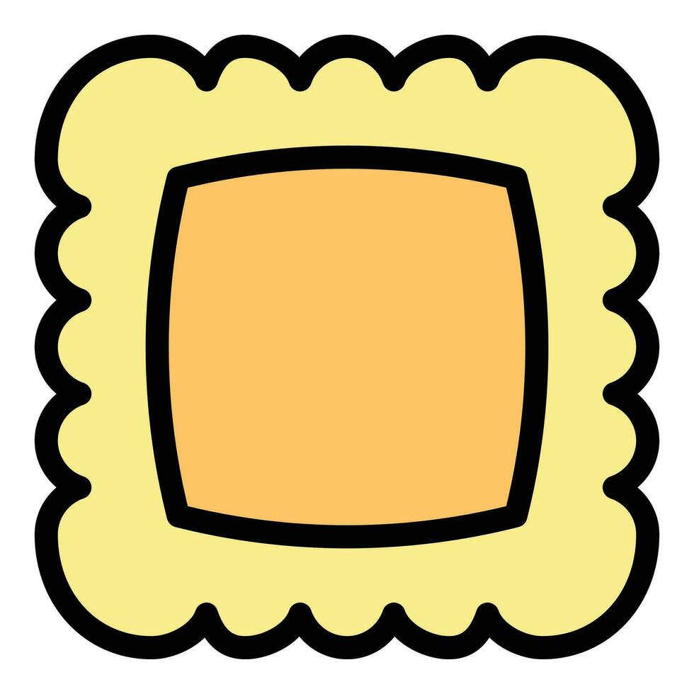 Ravioli dinner icon vector flat