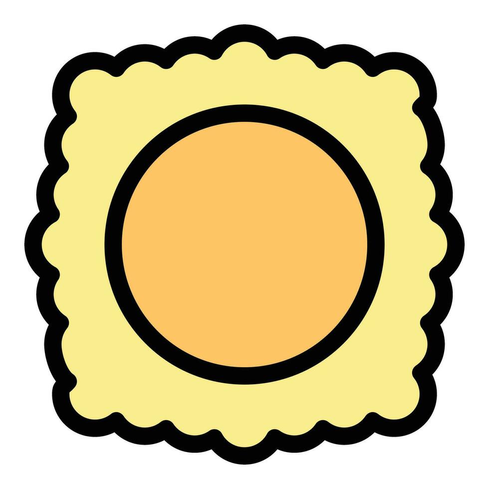 Ravioli menu icon vector flat