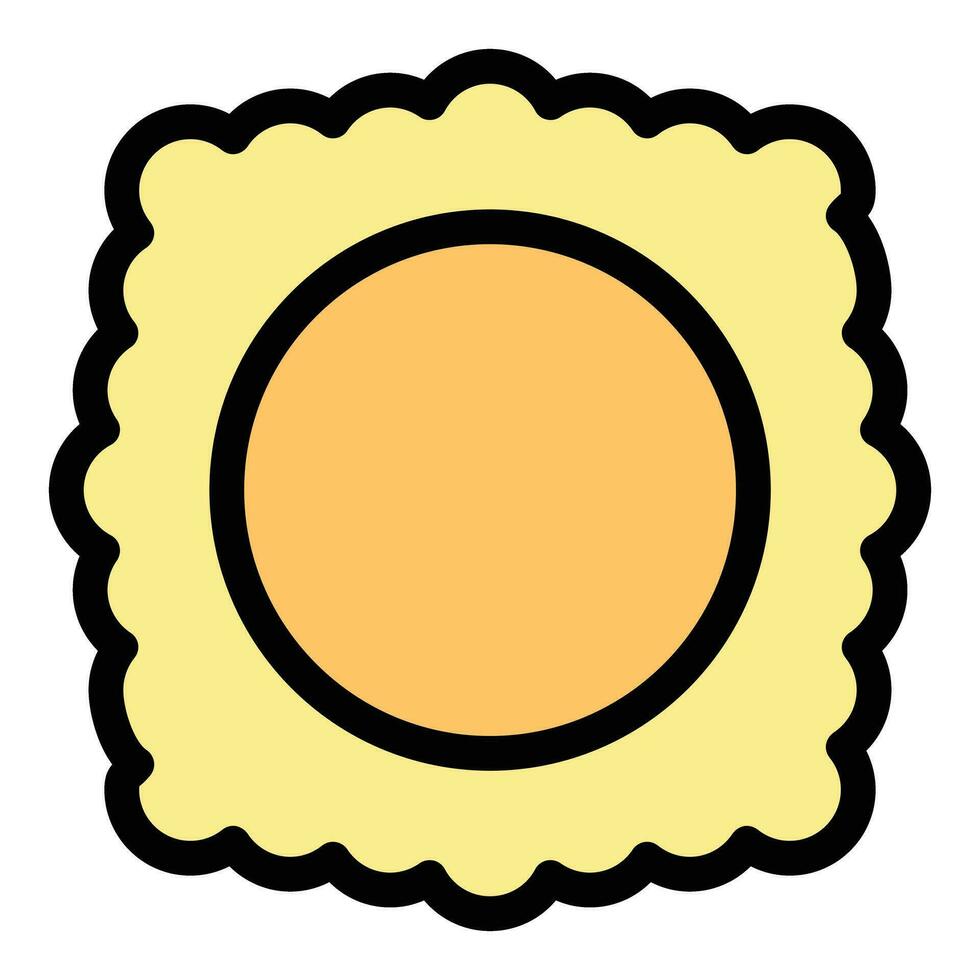 Ravioli menu icon vector flat