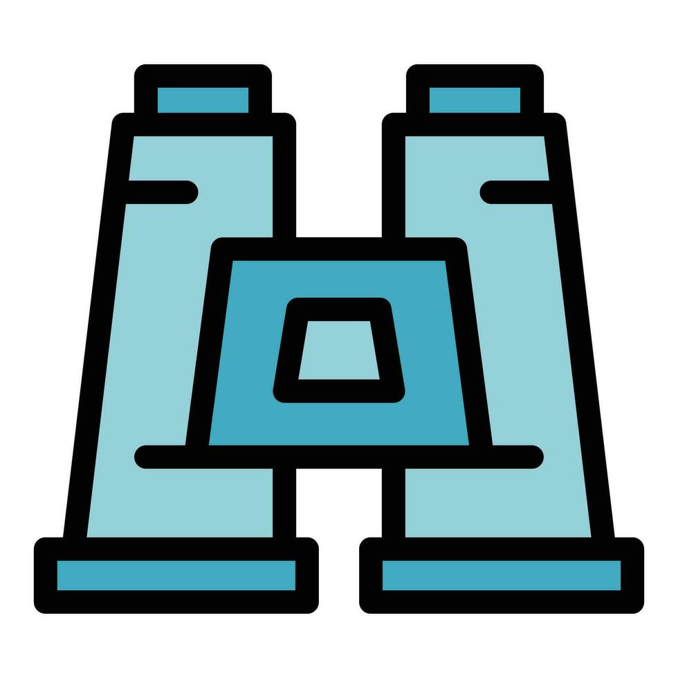 Expedition binoculars icon vector flat