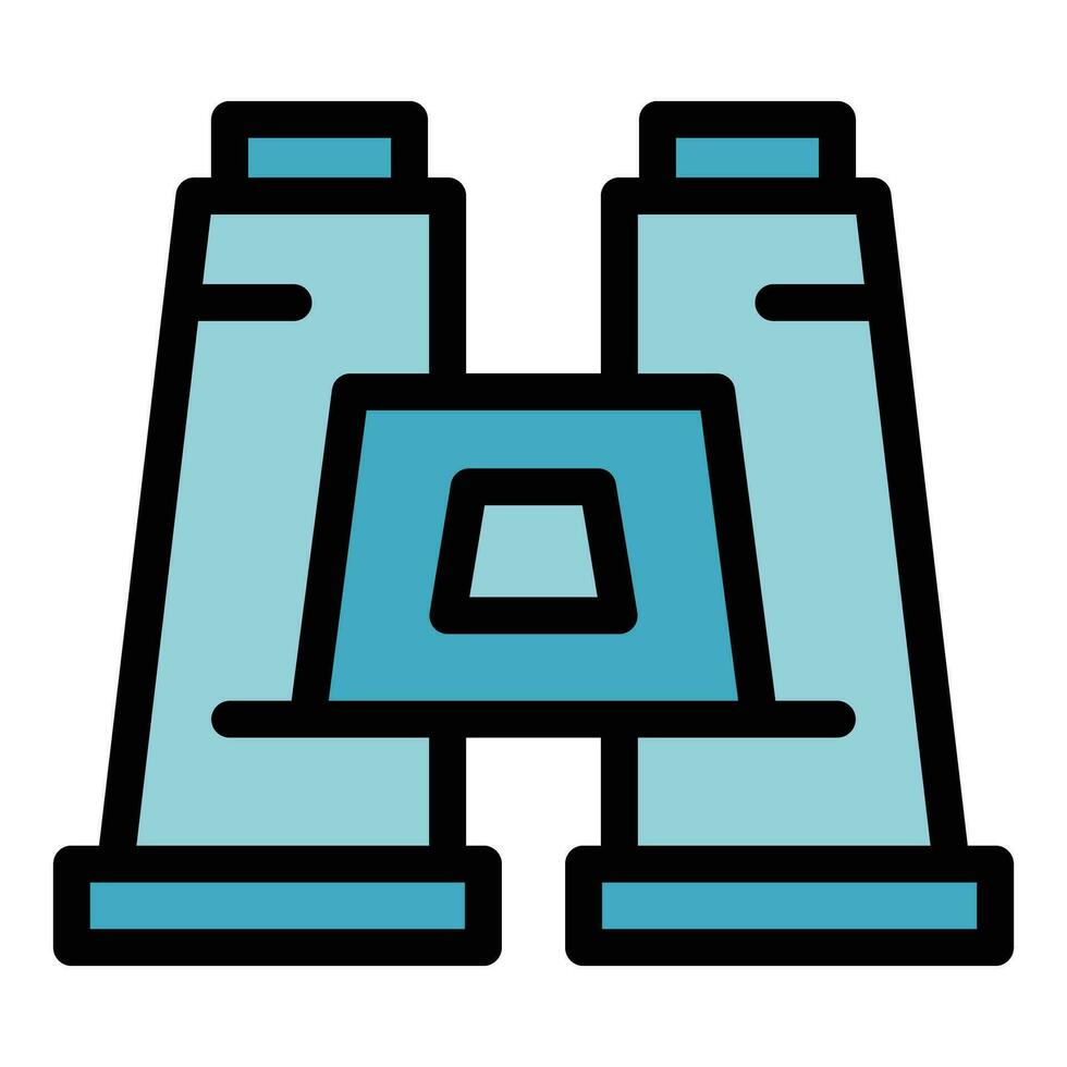 Expedition binoculars icon vector flat