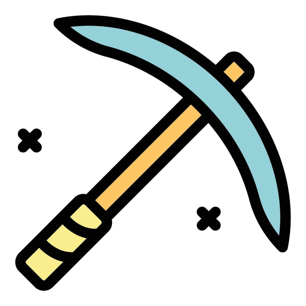 Expedition pick axe icon vector flat