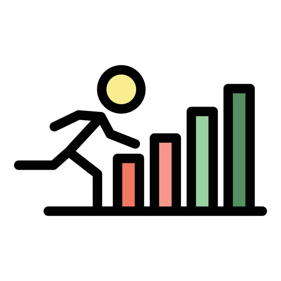 Runner app intensity icon vector flat