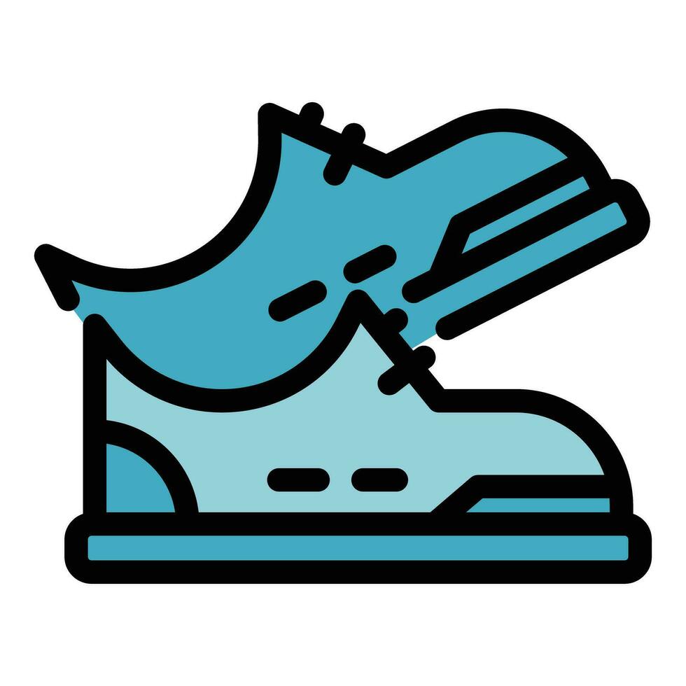 corredor deporte Zapatos icono vector plano