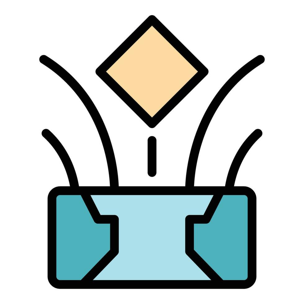 Web hologram projection icon vector flat