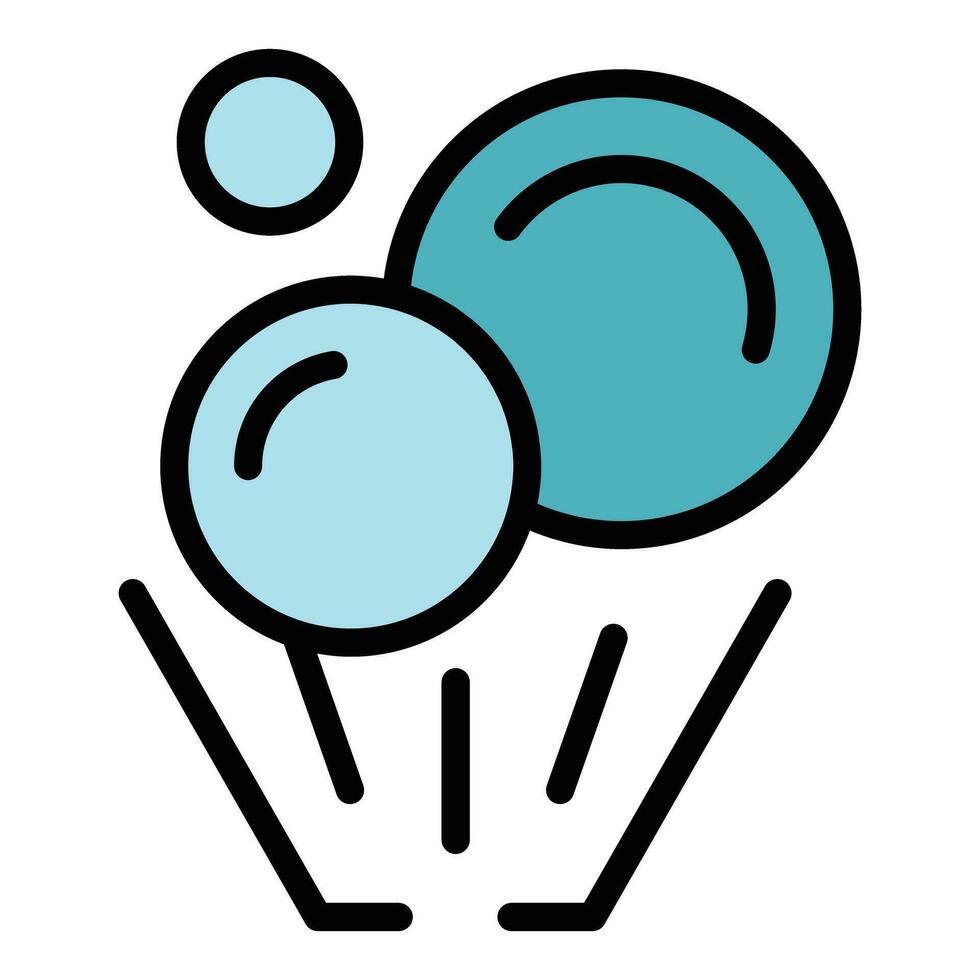 Ball hologram projection icon vector flat