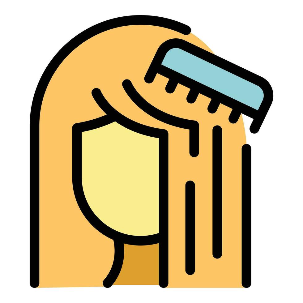 Coiffure procedure icon vector flat