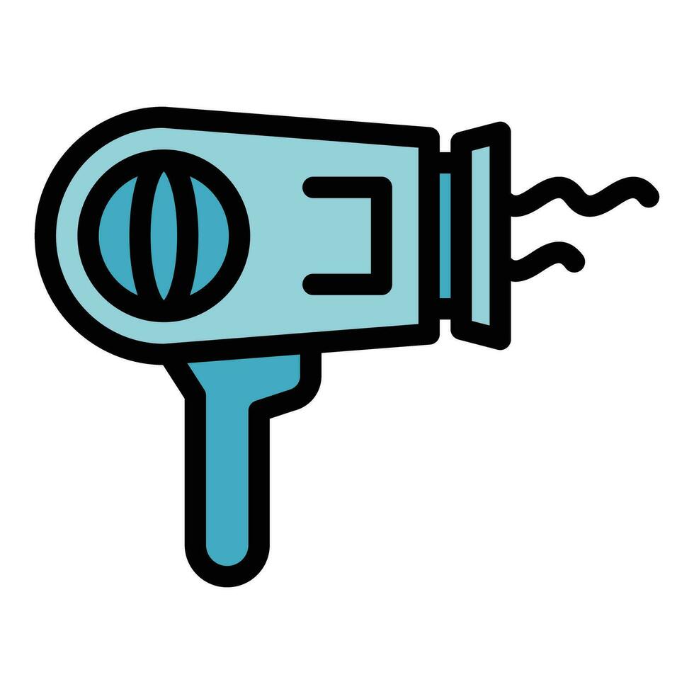 Hair dryer icon vector flat