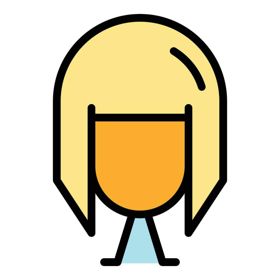 Mannequin wig icon vector flat
