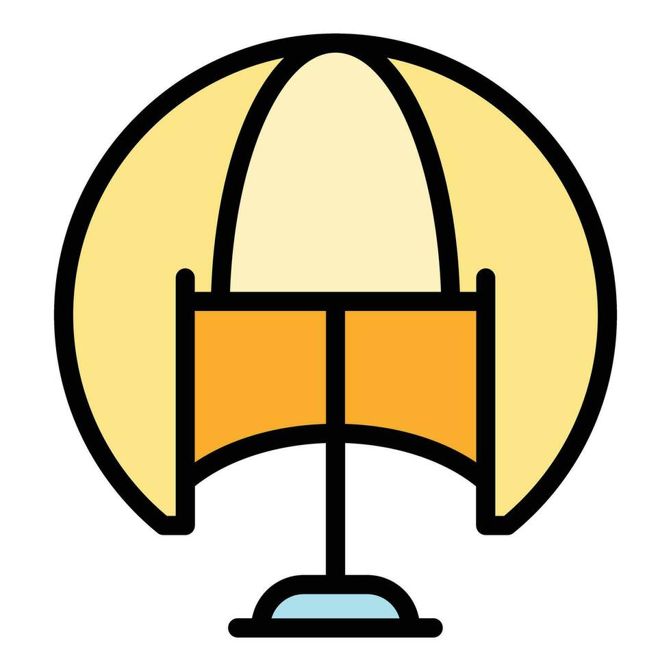 Styling wig icon vector flat
