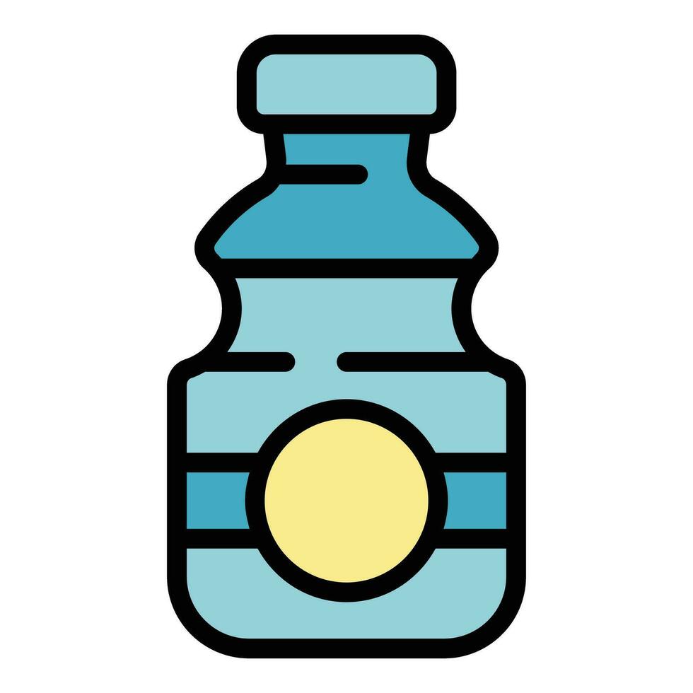 Campsite water flask icon vector flat