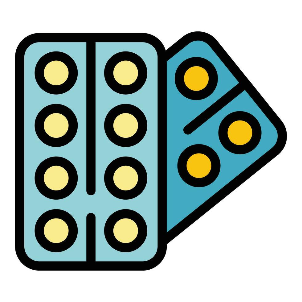 Campsite pills icon vector flat