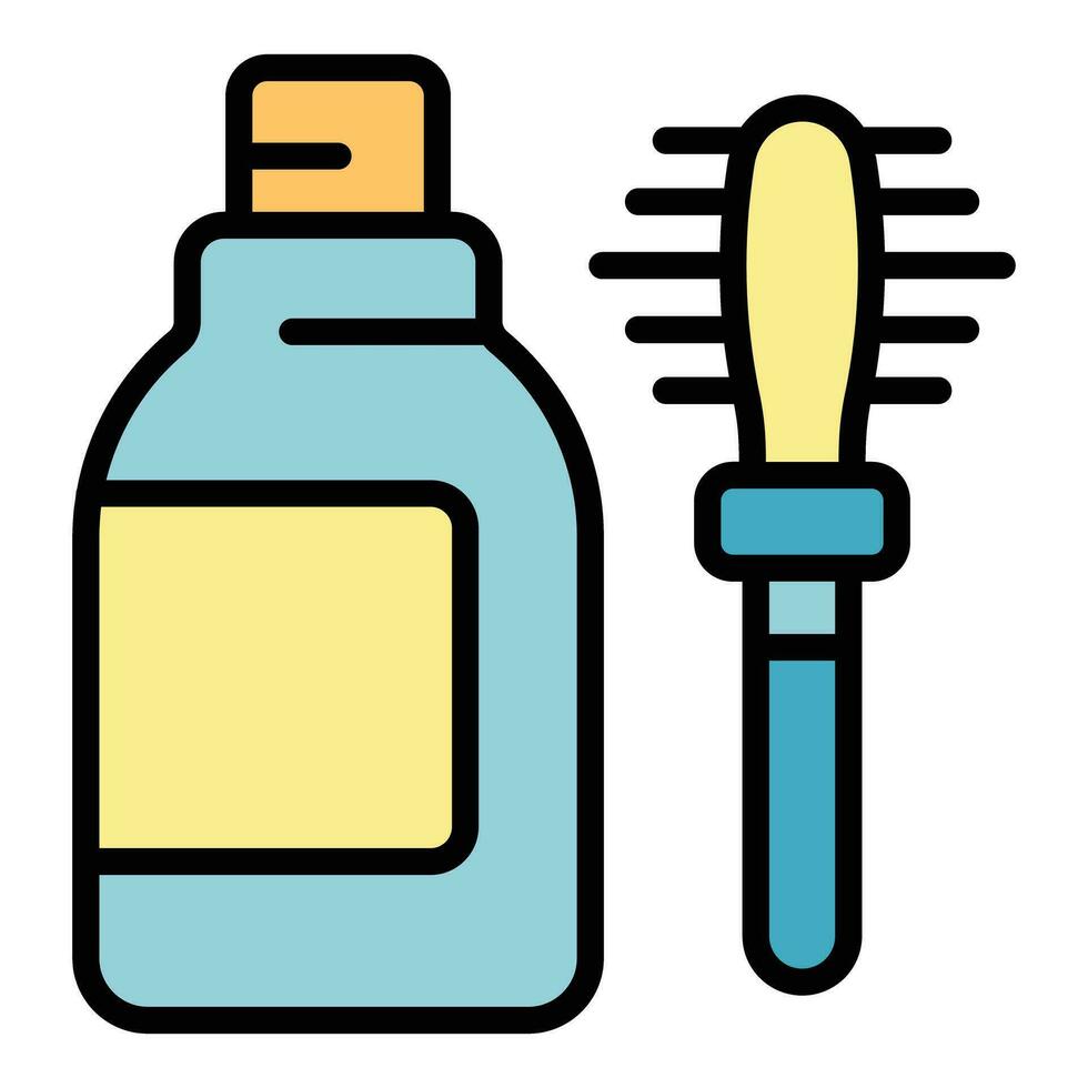 Cleaner brush icon vector flat