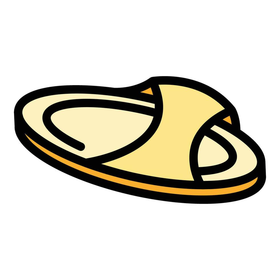 hogar zapatillas dormir icono vector plano