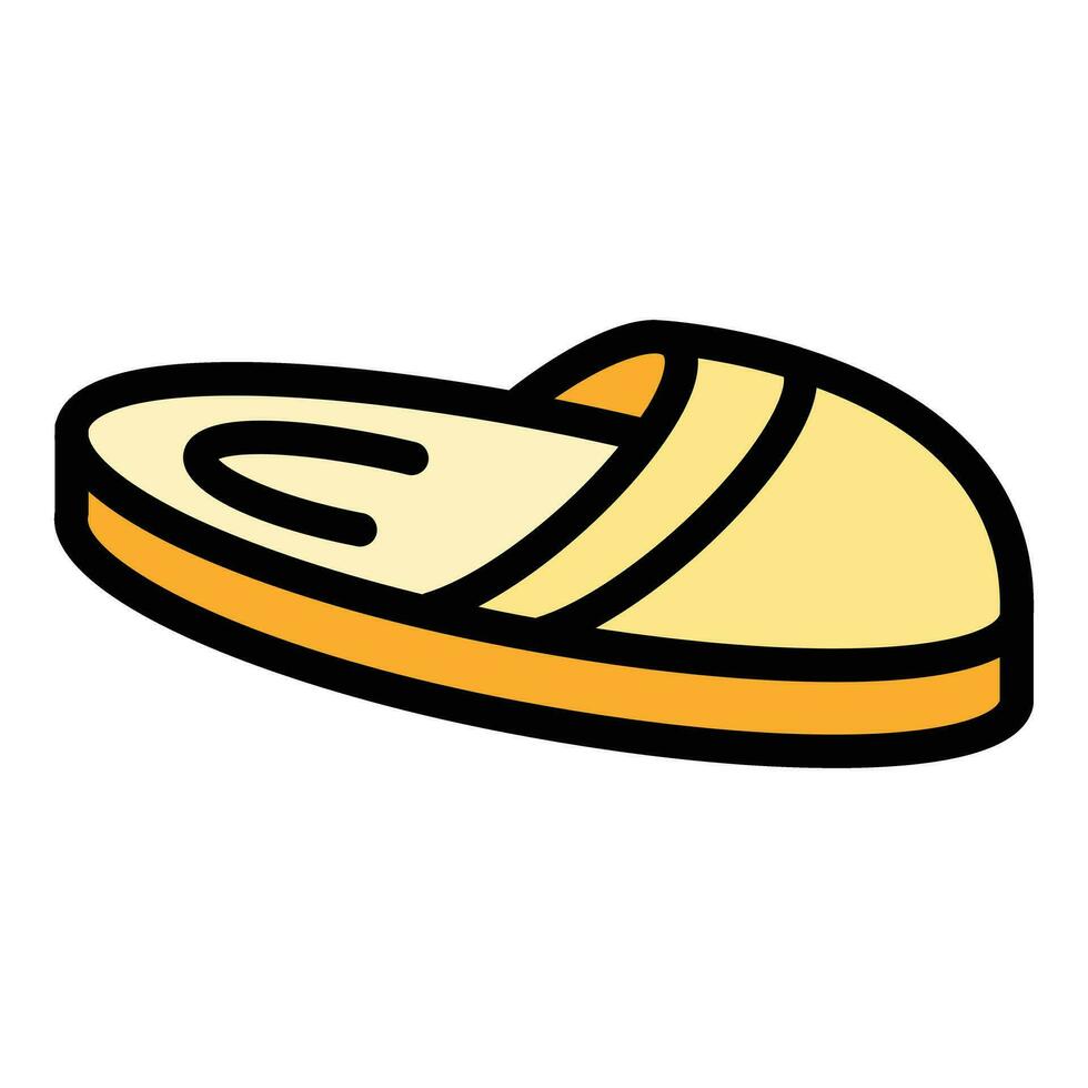 Home slippers comfortable icon vector flat