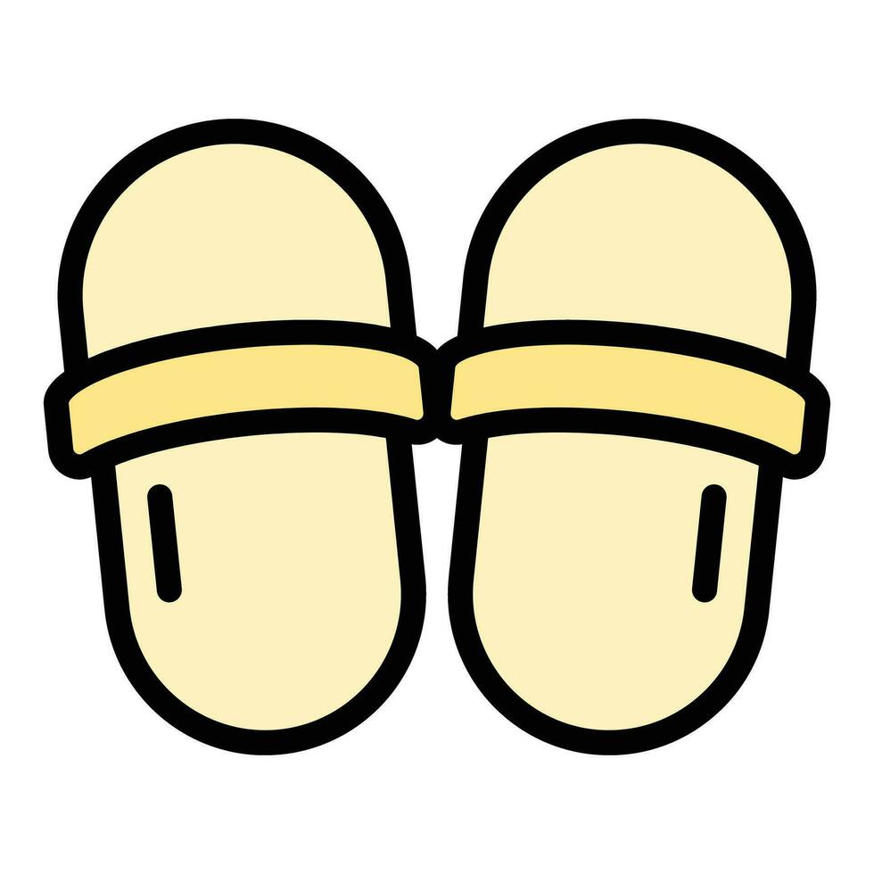 Home slippers pair icon vector flat