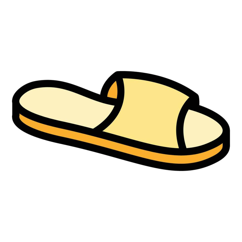 Home slippers soft icon vector flat