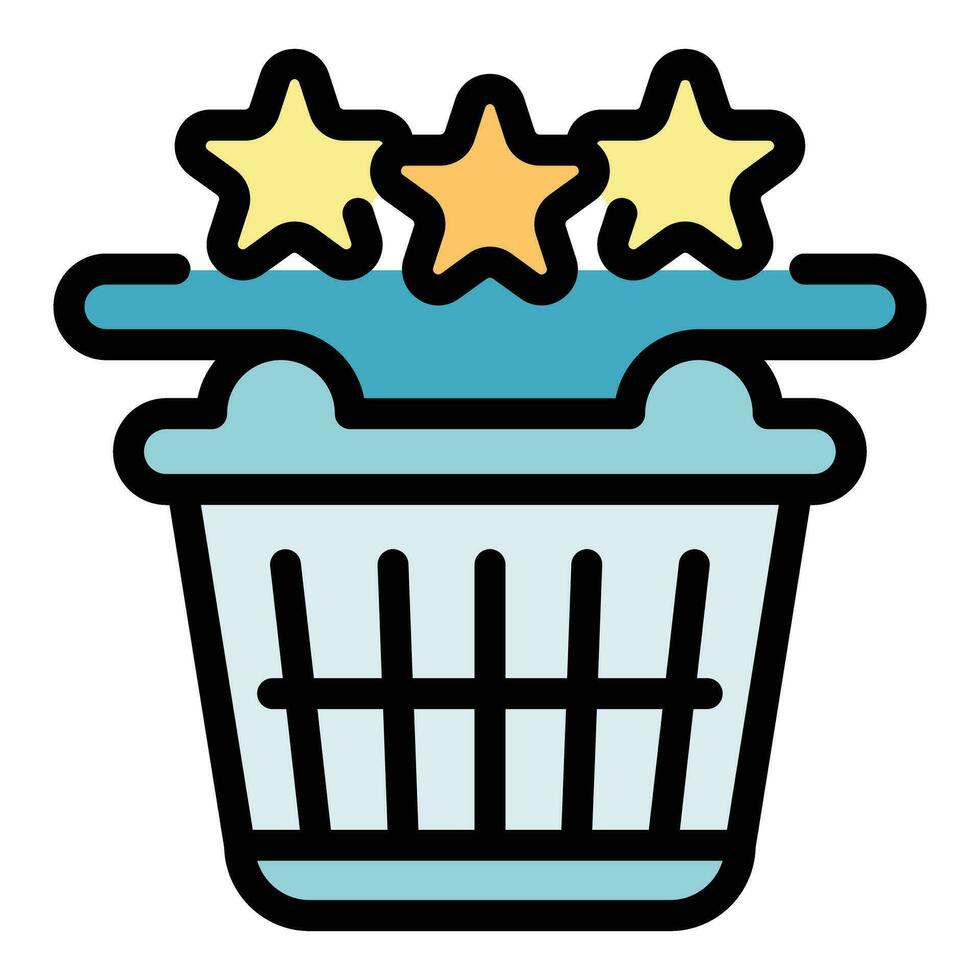 Rating shop basket icon vector flat