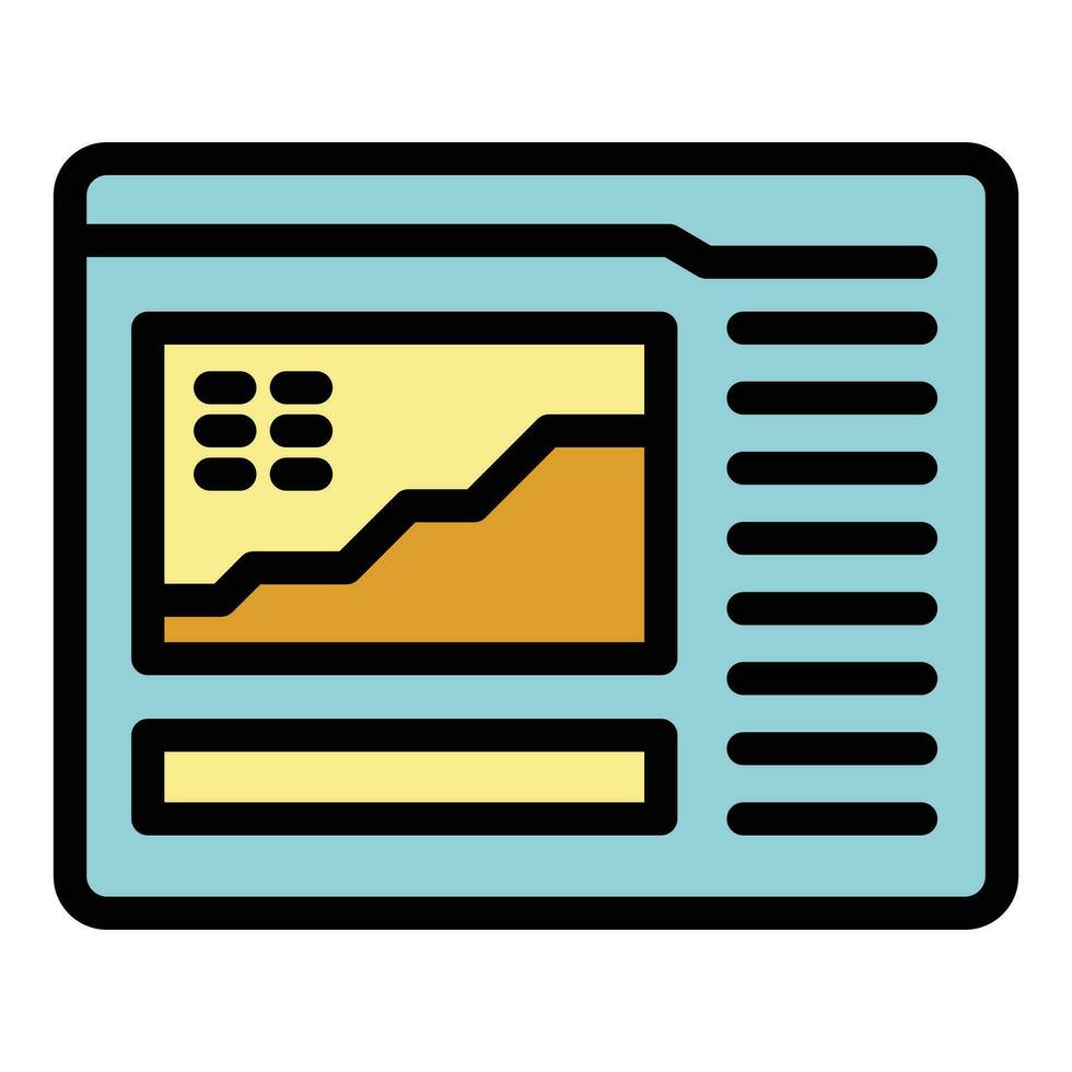 Website management icon vector flat