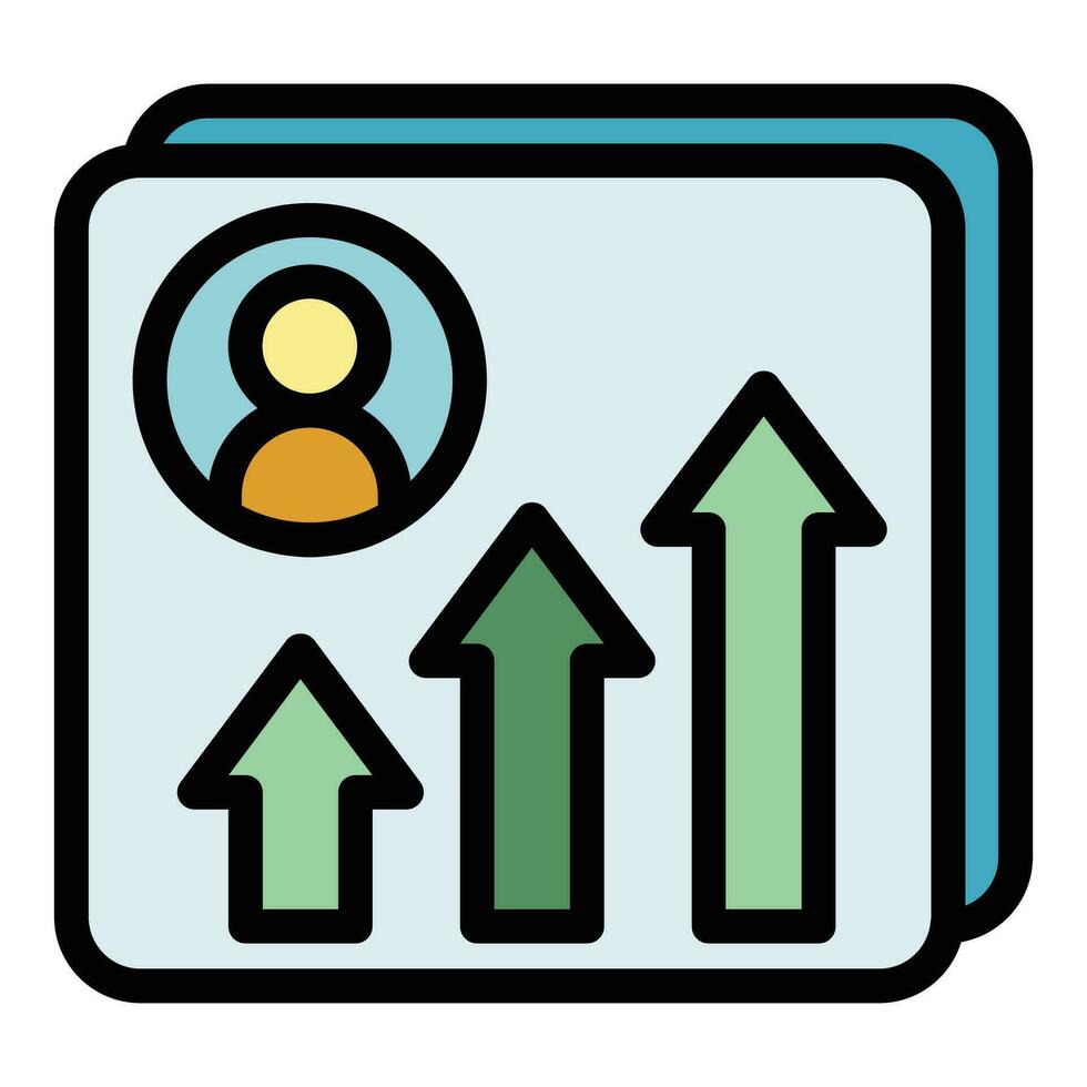 Manager cv icon vector flat
