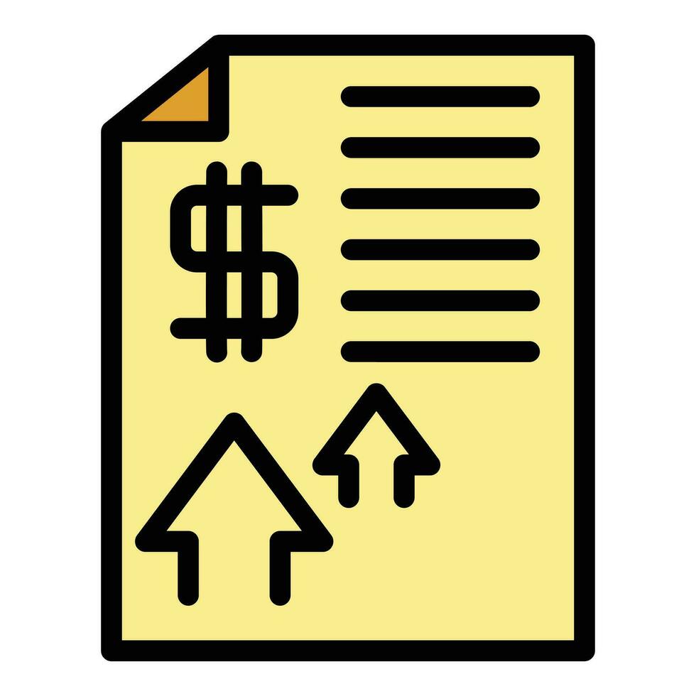 Finance paper icon vector flat