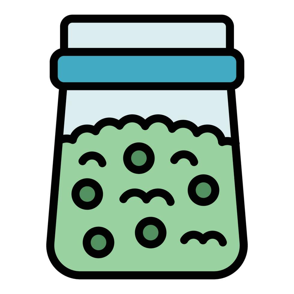 Lentil jar icon vector flat