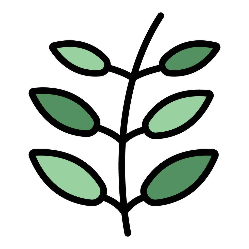 Lentil plant icon vector flat