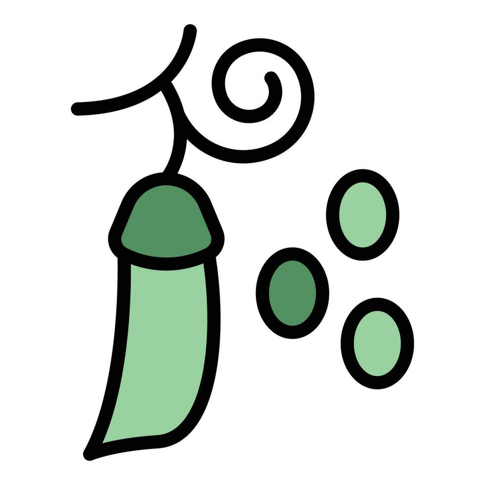 Lentil branch peas icon vector flat