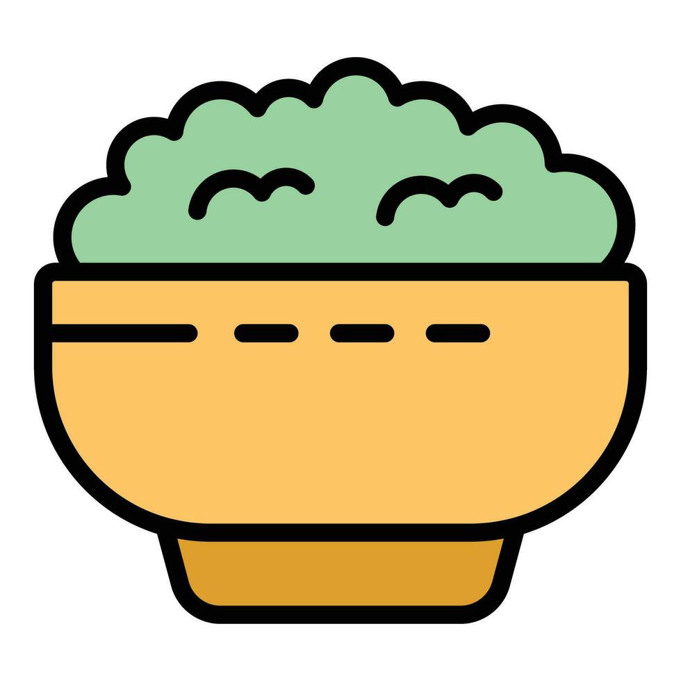 Lentil food bowl icon vector flat