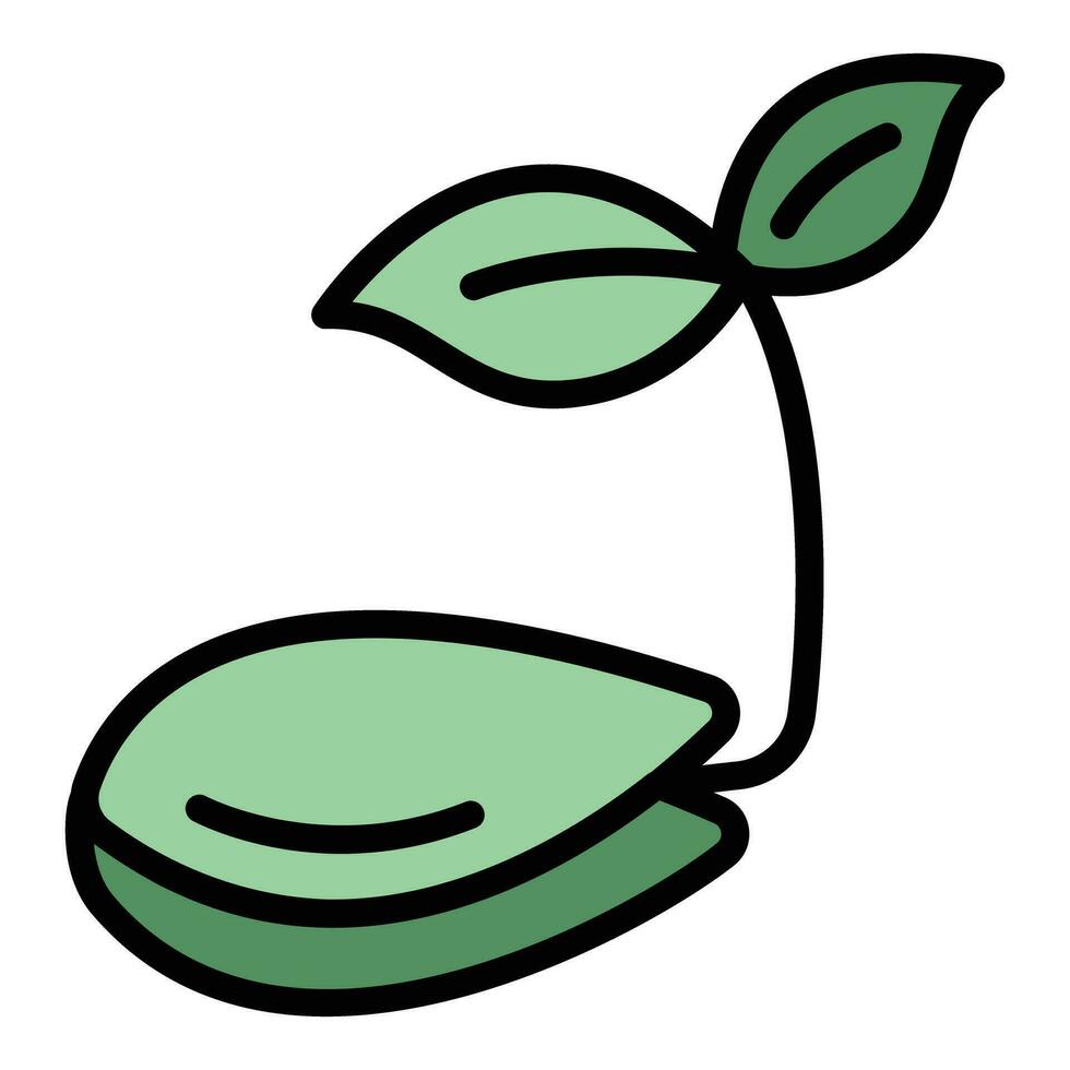 lenteja suelo planta icono vector plano