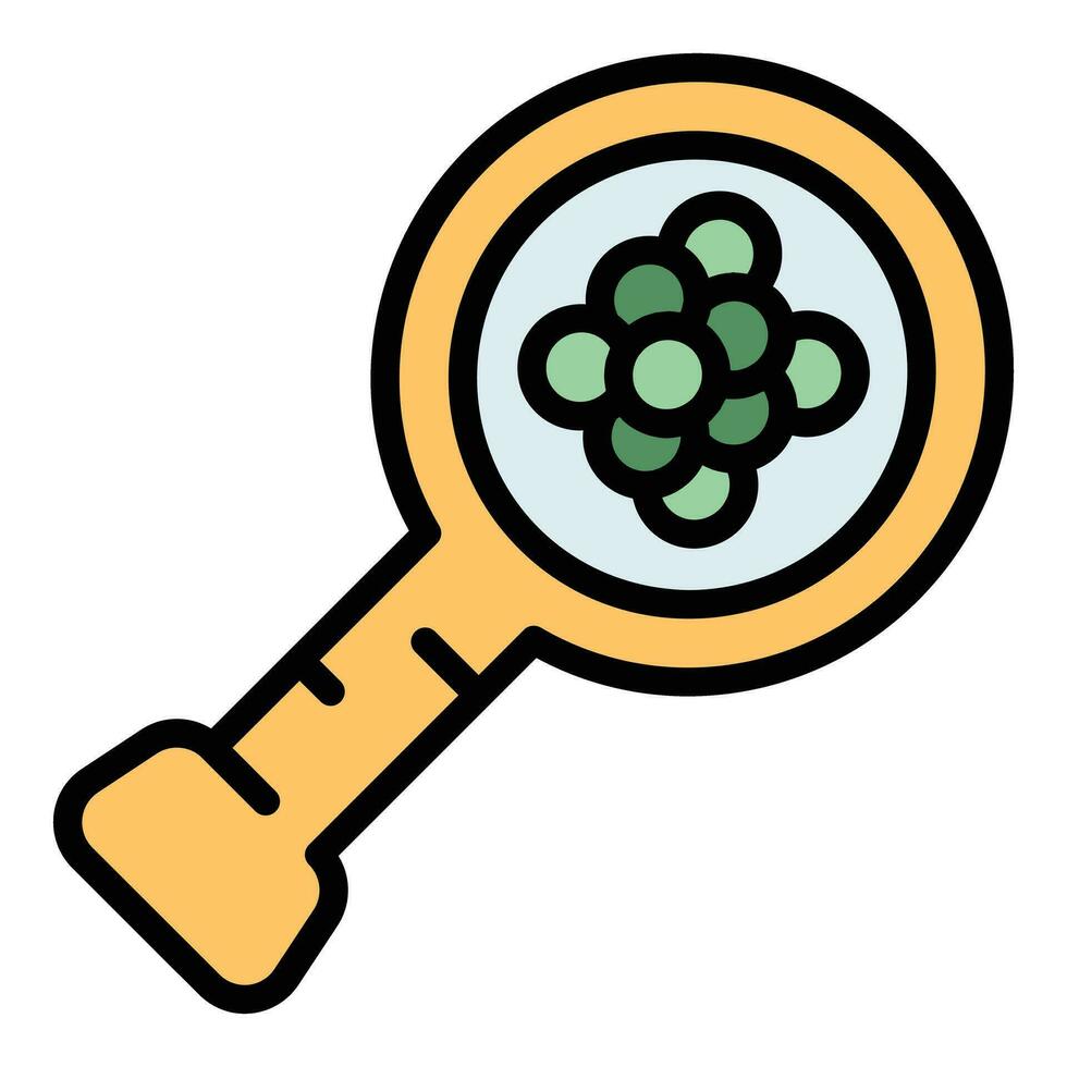 Lentil analysis icon vector flat