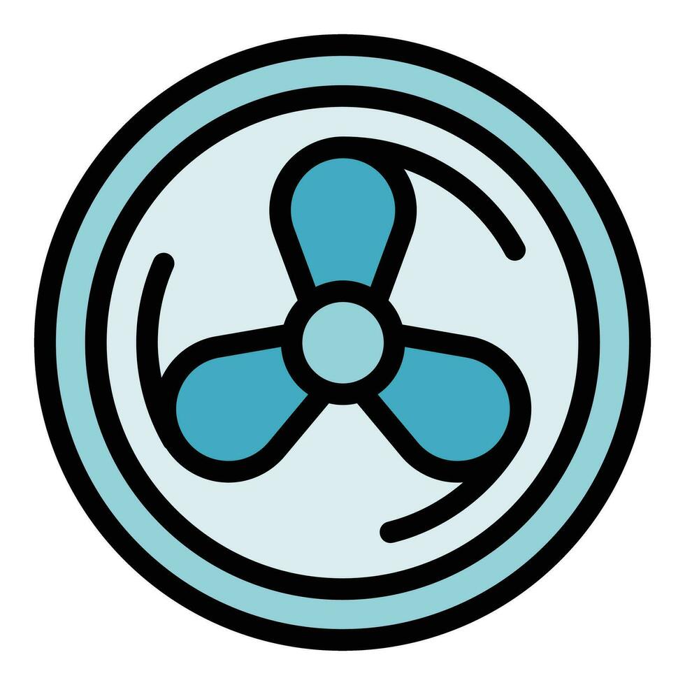 Repair air conditioner fan rotation icon vector flat