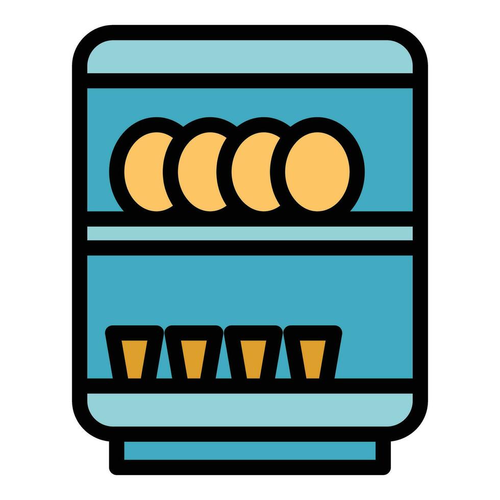 Repair dishwasher service icon vector flat