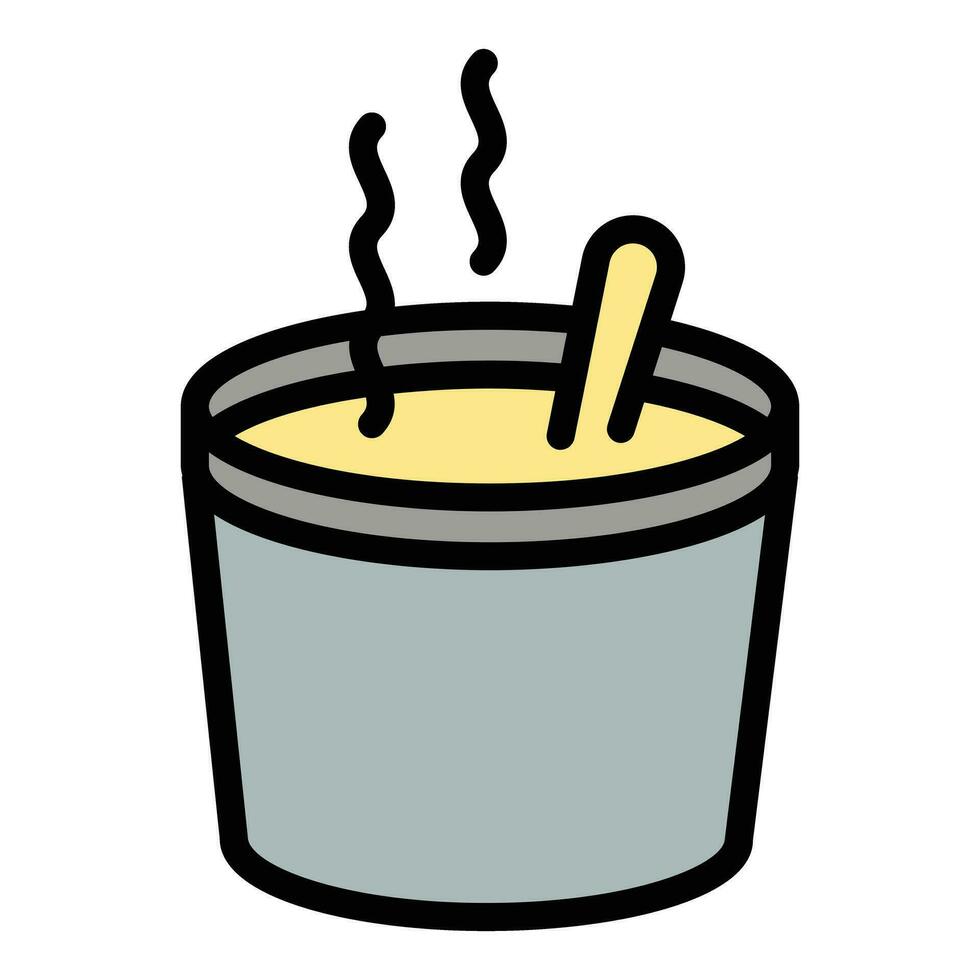 Take away hot soup icon vector flat