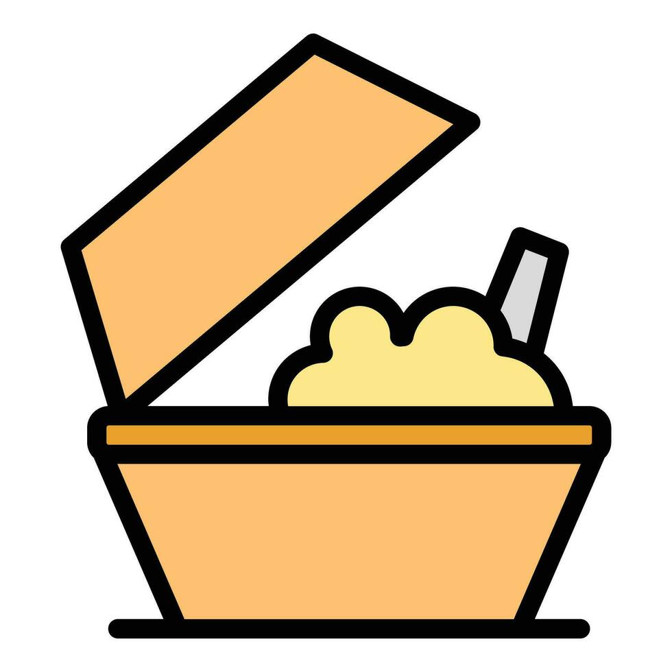Take away lunch icon vector flat