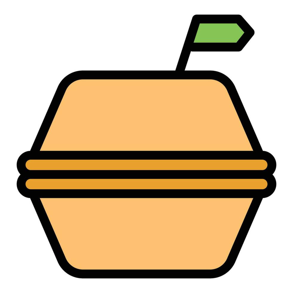 Take away hamburger icon vector flat