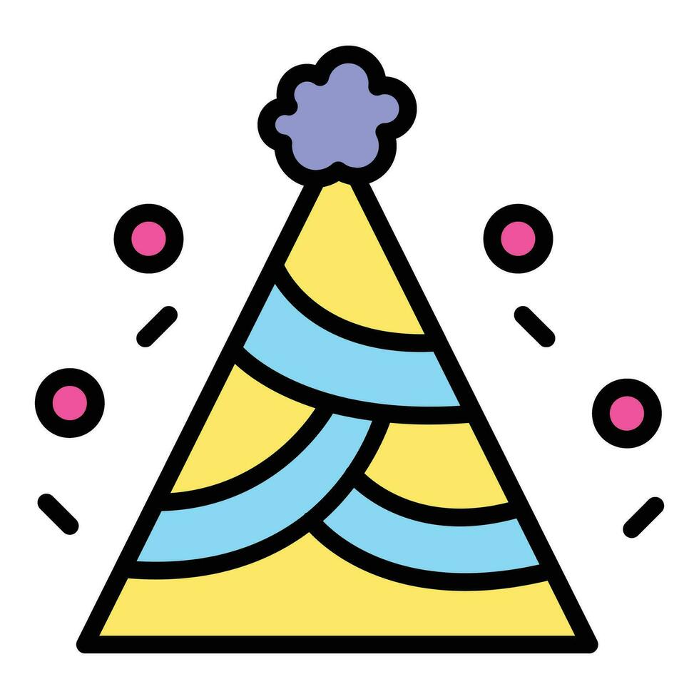 Happy party hat icon vector flat