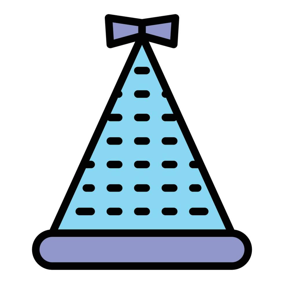 Cone party hat icon vector flat