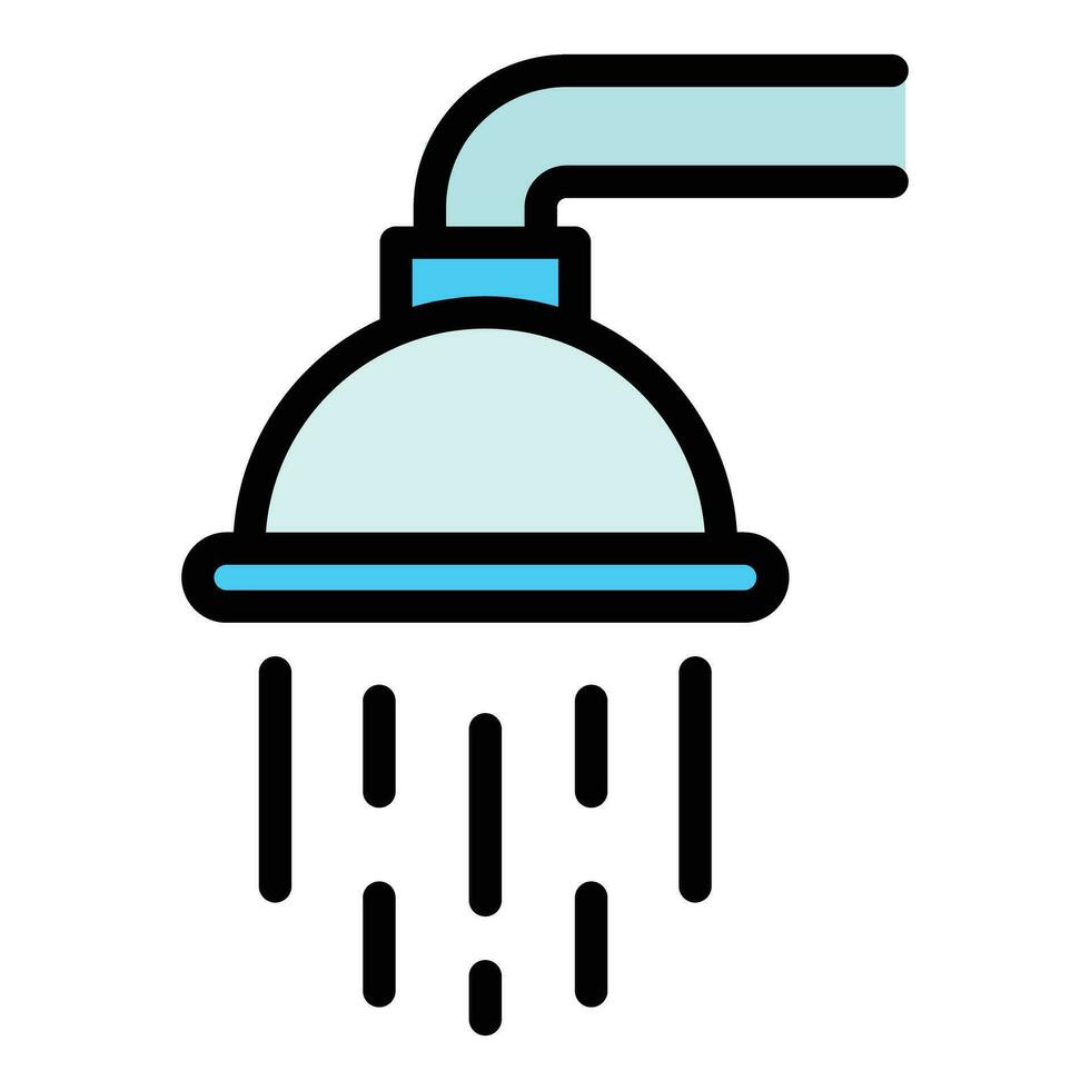 Classic shower head icon vector flat