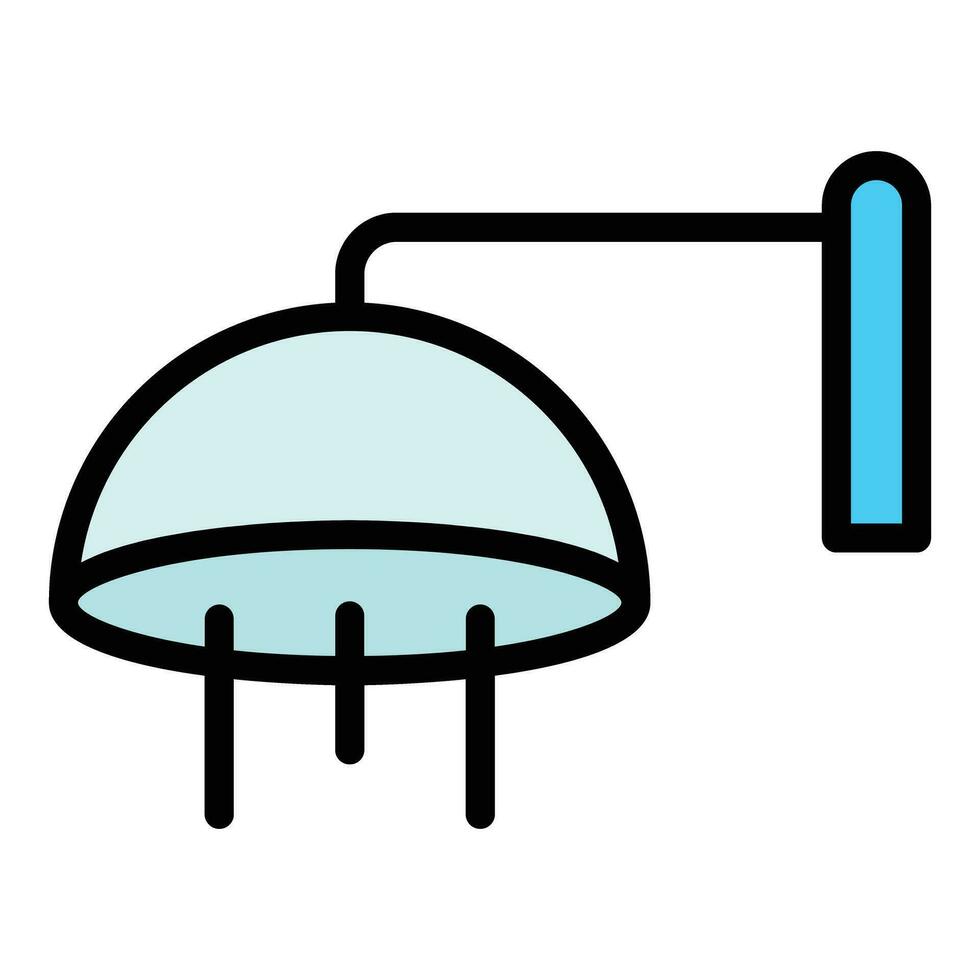 Wall shower head icon vector flat