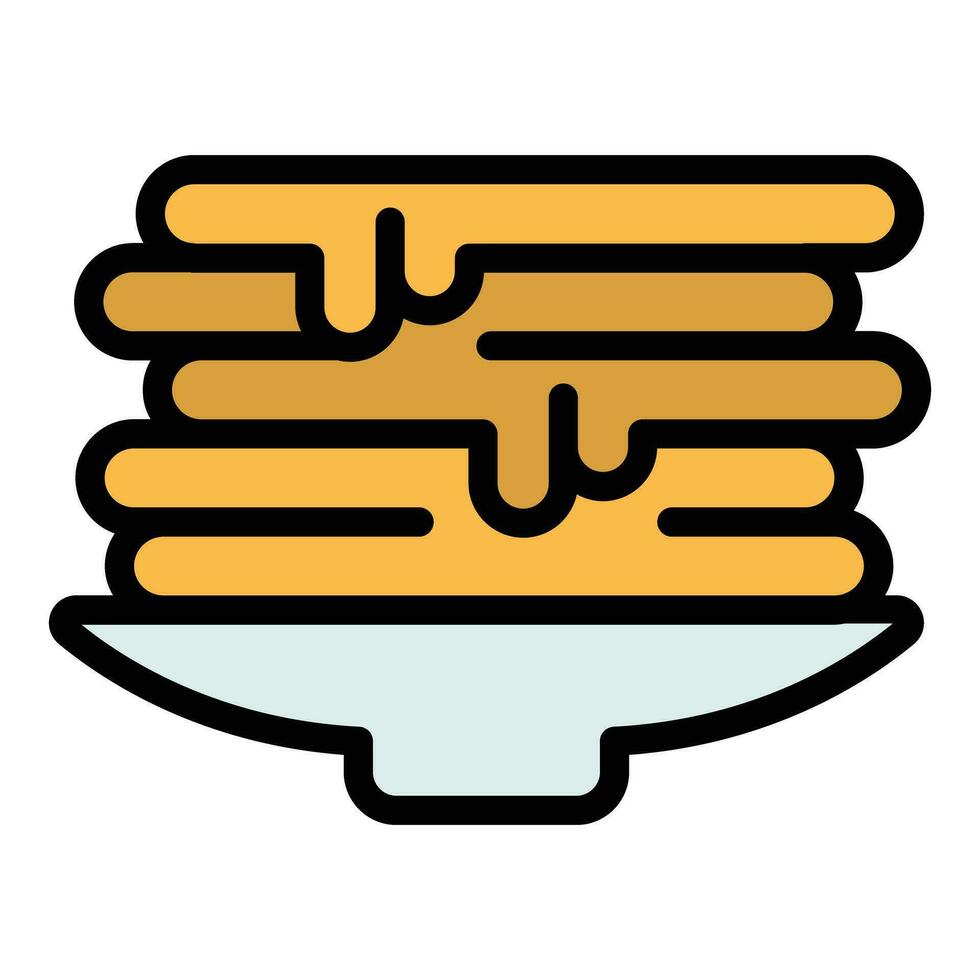 Pancakes icon vector flat