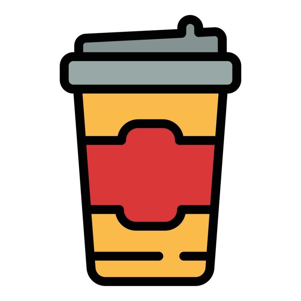 To go cup icon vector flat
