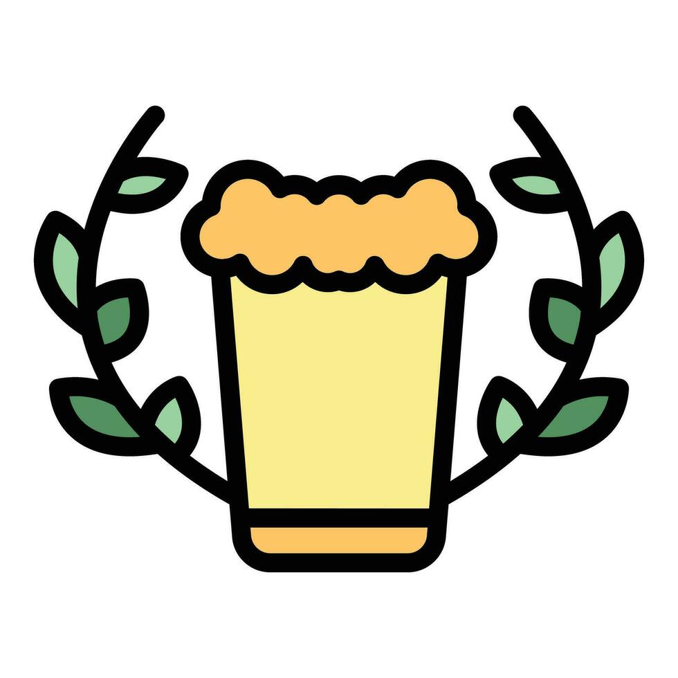 German beer laurel icon vector flat