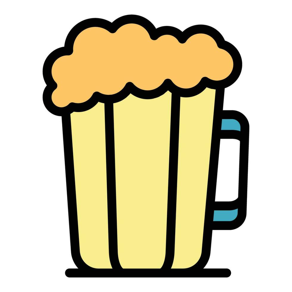 espuma cerveza jarra icono vector plano