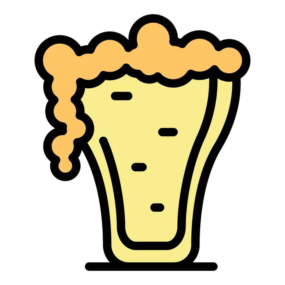 lleno cerveza jarra icono vector plano