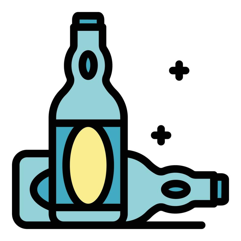 German beer bottle icon vector flat