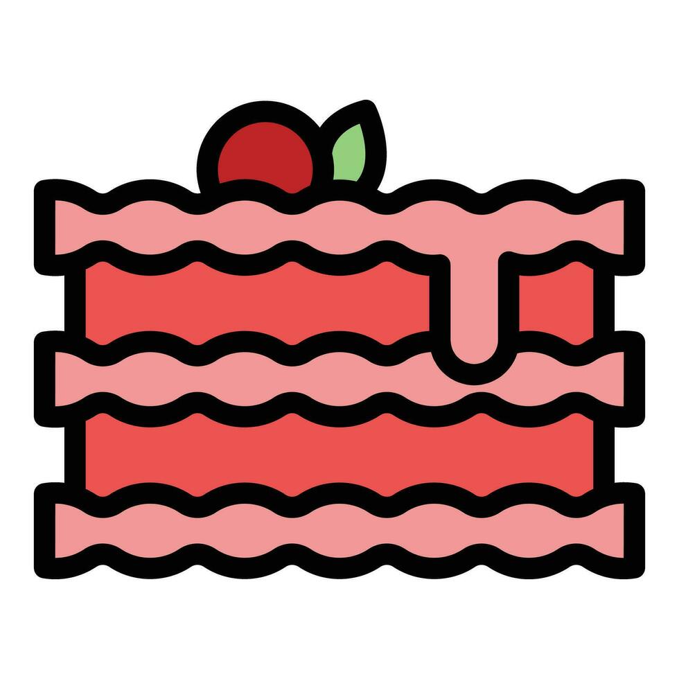 Lasagna icon vector flat