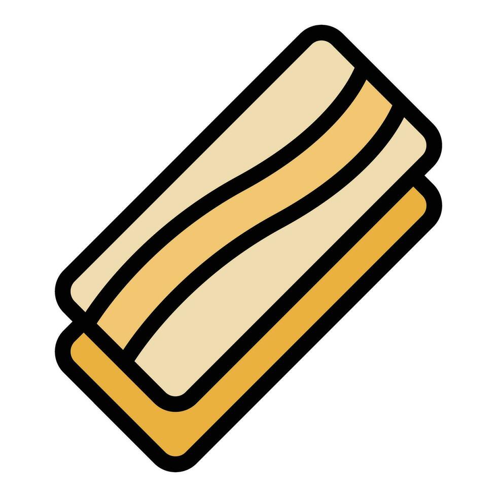 Macaroni lasagne icon vector flat