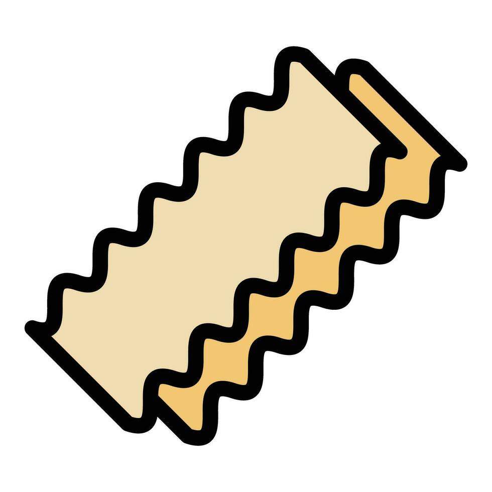 Lasagna cuisine icon vector flat