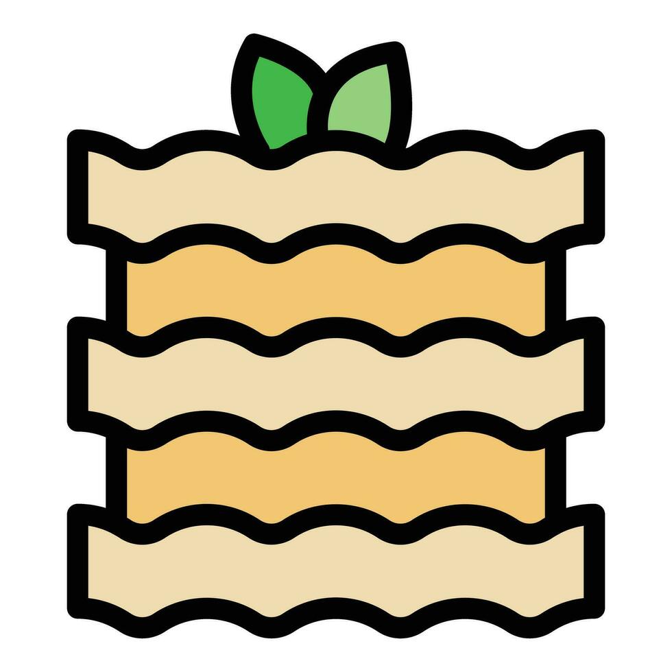 Lasagne icon vector flat